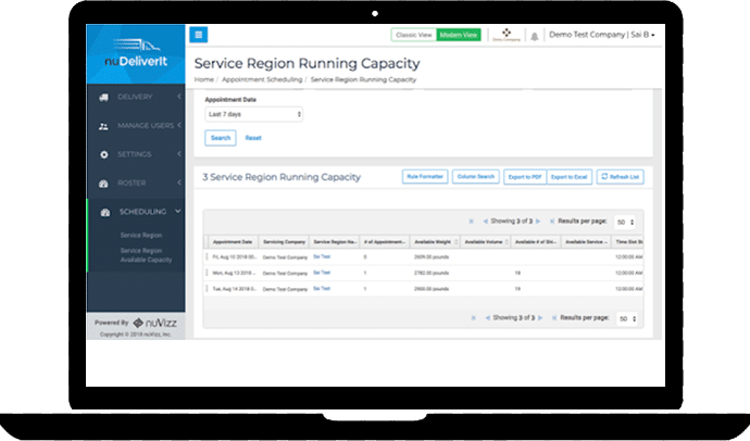 Delivery Appointment Capacity Management - nuVizz